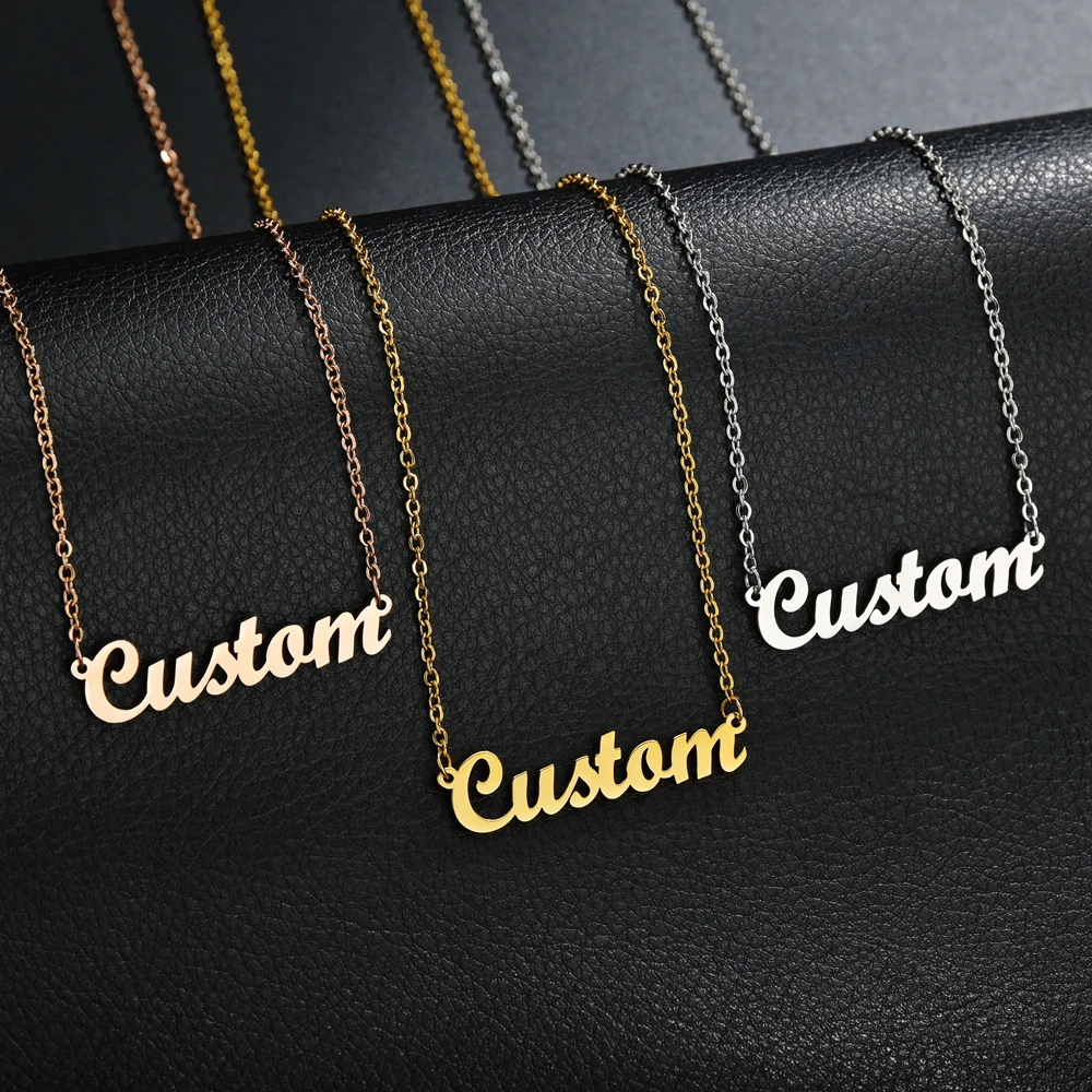 Ожерелье с именем и подвеской Diamon из нержавеющей стали под заказ колье