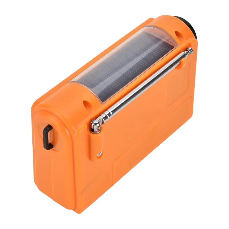 hrd 900 led flashlight full band mobile phone charging solar charging radio disaster prevention emergency alarm free global shipping