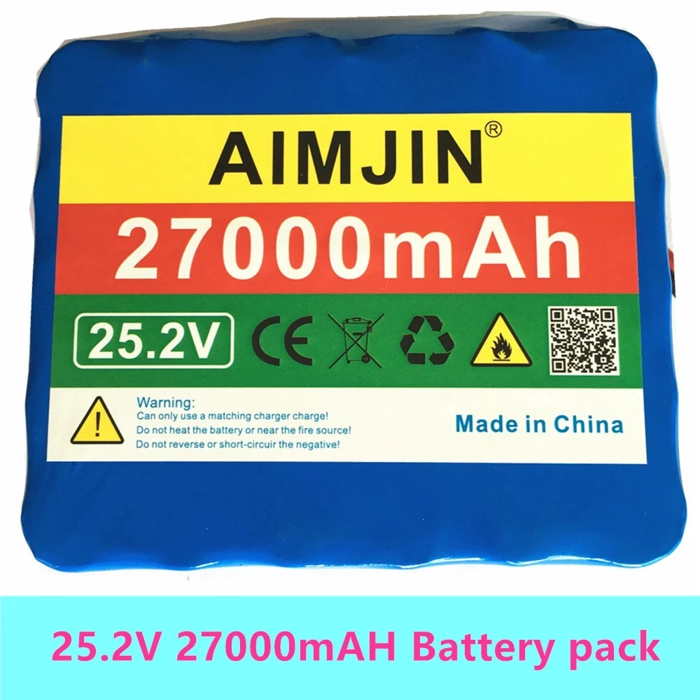 

100%NEW 6s5p 25.2V 27Ah Battery Lithium Battery 25.2v 27000mAh Electric Bicycle Moped /Electric/Li Ion Battery Pack with BMS