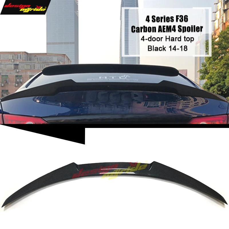 Задний спойлер из углеродного волокна для BMW F36 M4 4 Series 428i 430i 435i Door Hard Top Sedan задний