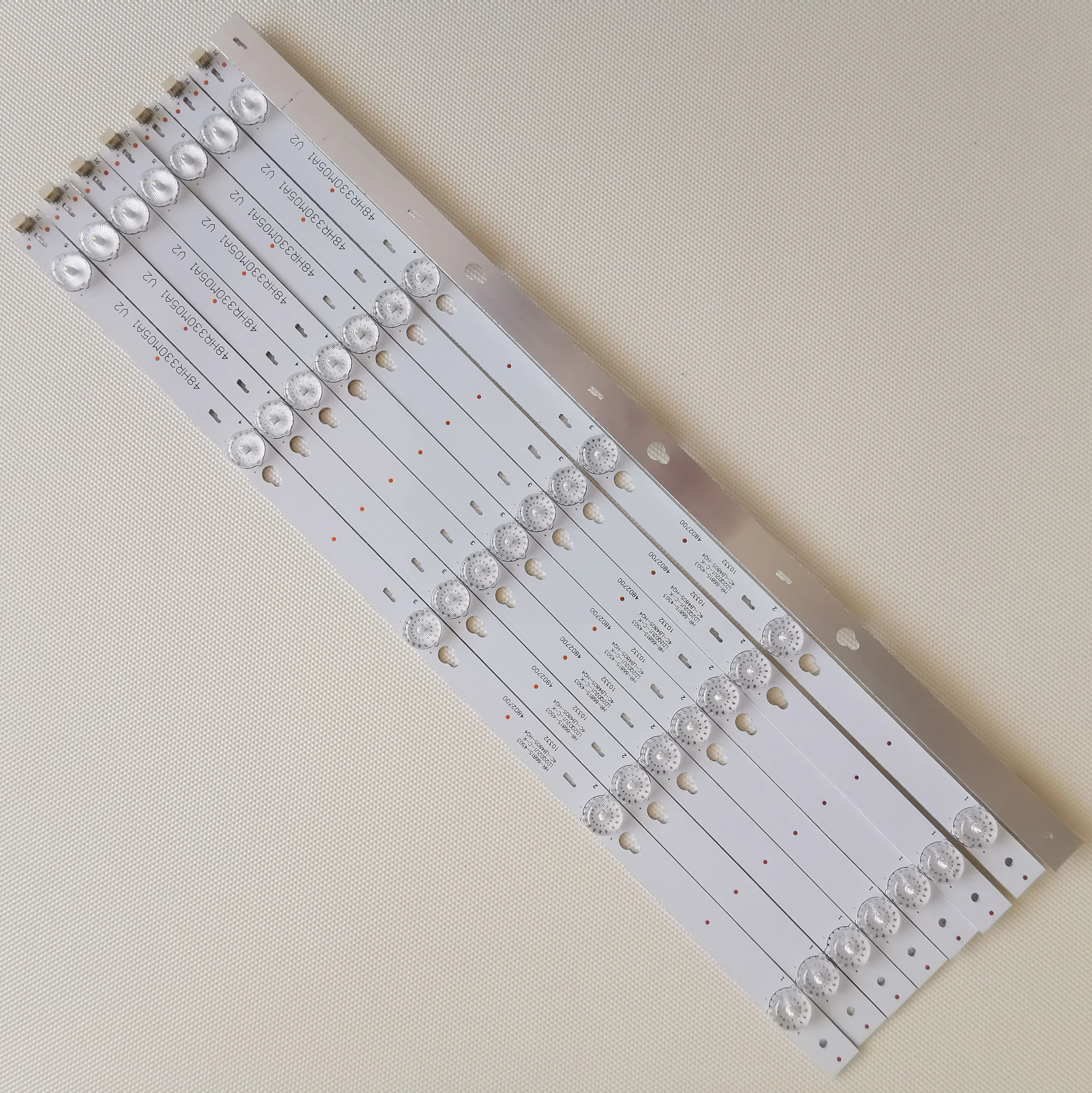 

40 pieces New LED Strip Compatible 48HR330M05A1 V2 TOT-48D2700-8X5 YHE-4C-LB4805-YH1CK 4C-LB4805-HQ4 YHA-4C-LB4805-YHEX1