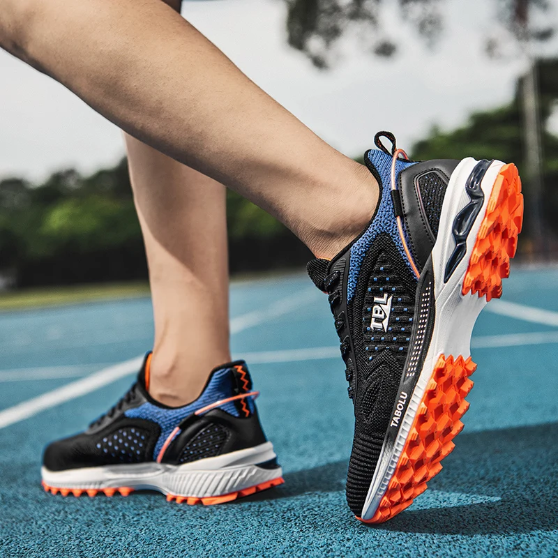 

2021 Spring New Fashion Men Running Shoes Competition Shoes Breathable Walking Shoes Large Size 46 47 Non Slip Sports Shoes Men