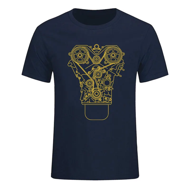 

Летняя мужская футболка из 100% хлопка, совершенно новая футболка с дизайном двигателя, JDM тюнер, наклейка, механический инструмент, гаражные ...