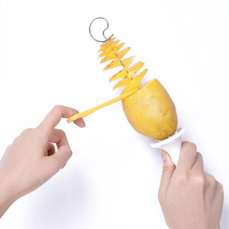 

Slicer Potato Shredder Fried Potatoes Cooking Tools Kitchen Gadgets Kitchen Accessories Tornado Potato Spiral Cutter 4 Sticks