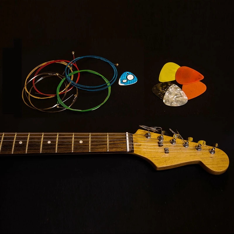 

3 Sets Guitar Strings Replacement Steel String for Acoustic Guitar (1 Br Set, 1 Copper Set and 1 Multicolor Set)