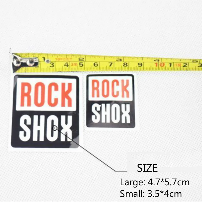 5PCS Rockshox Sticker Road Mountain Bicycle Stickers ROCK SHOX Decal Waterproof Sunscreen MTB Bike Fork Frame Patch