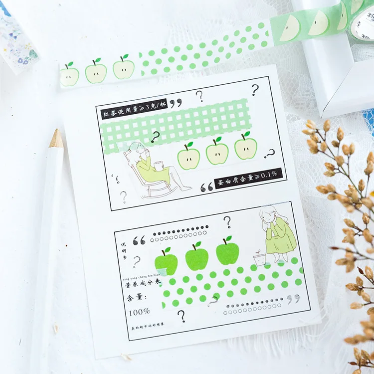 

10 sets/lot DIY Japanese Paper Decorative Adhesive Tape Semi-sugarism series Washi Tape/Masking Tape Stickers