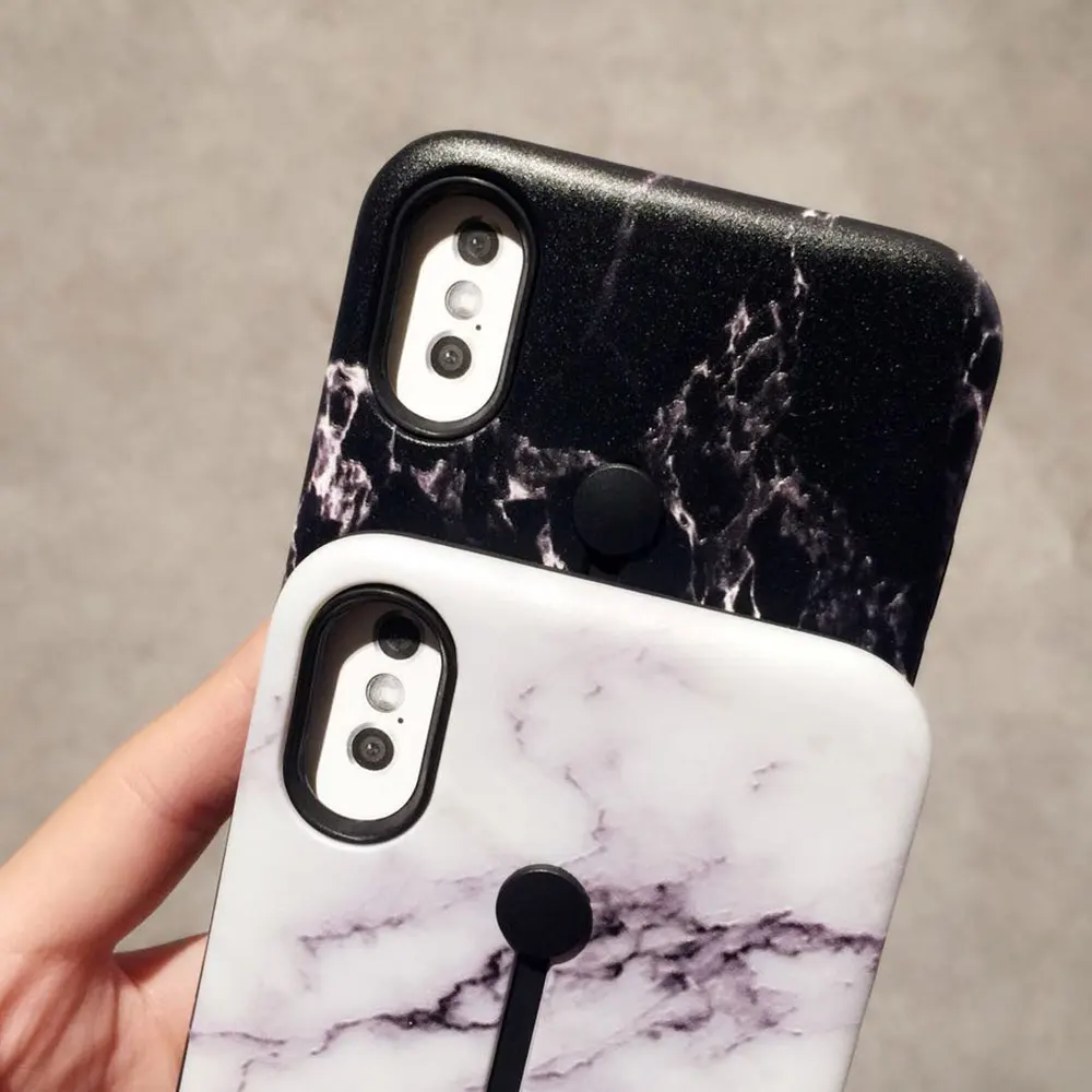 KISSCASE мраморный Телефон чехол для iPhone 7 8 держатель телефона 6 6s 10 X XS XR MAX Plus задняя