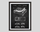 Проигрыватель виниловых пластинок LP, запатентованный художественный план, Постер Hi-Fi, музыкальный подарок, декор для музыкальной комнаты, Картина на холсте