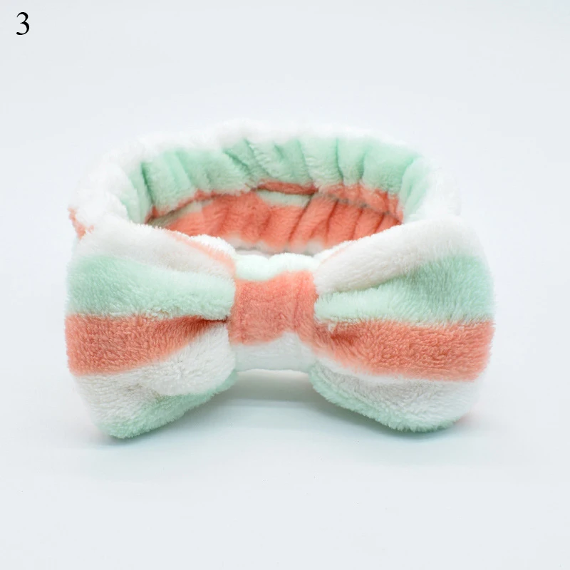 

Wash Face Bow Headbands For Women Girls Hairbands Coral Fleece Headwear 2020 New Elastic Hair Bands Turban Hair Accessories