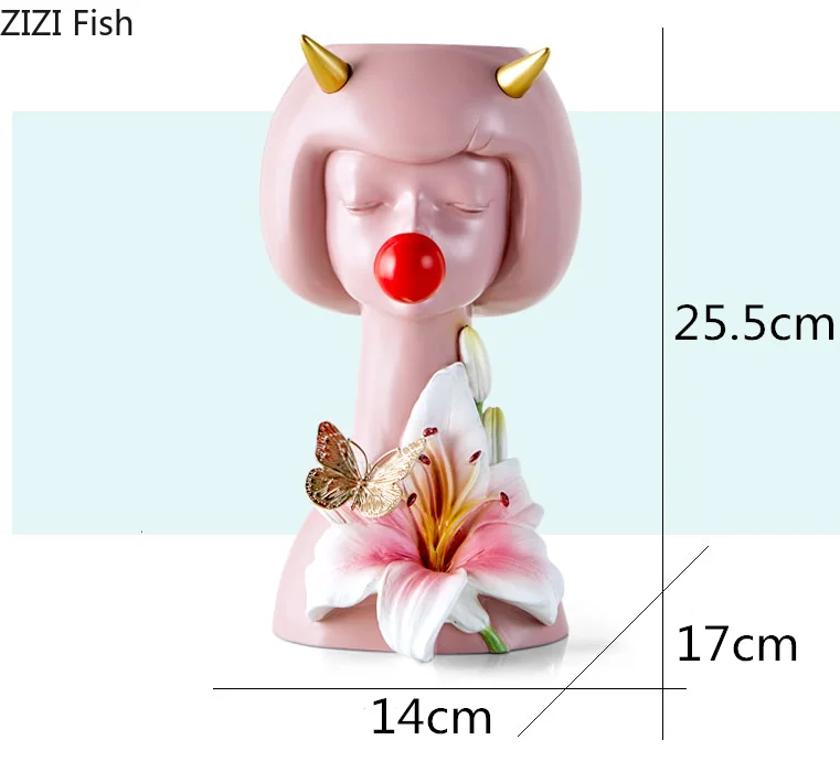 Силиконовая ваза в скандинавском стиле креативная сувенирная скульптура виде