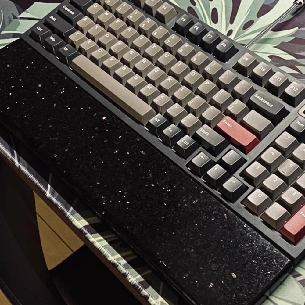 Natural Marble Material Hand Wrist Rest Pad For Capacitance Mechanical Keyboard 60 68 87 96 980 104 Black Starry Tray | Компьютеры и