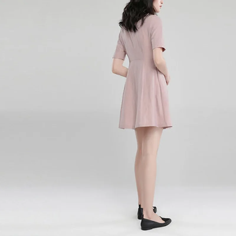 Платье Блейзер женское с коротким рукавом двубортное повседневное мини платье