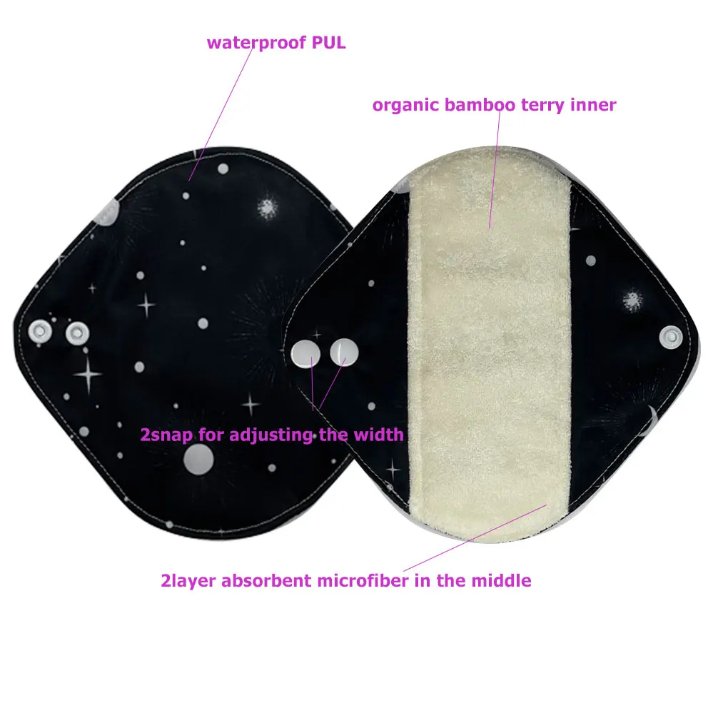 Женская модель 3 шт. впитывающие менструальные Экологичные подкладки для