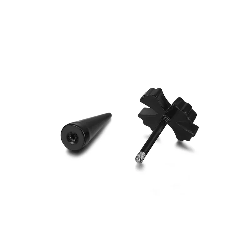 

1Pcs/Trendy Cross Bullet Earrings Stainless Steel Hip Hop Fashion Men Punk Earrings Simple Exquisite Gift Jewelry