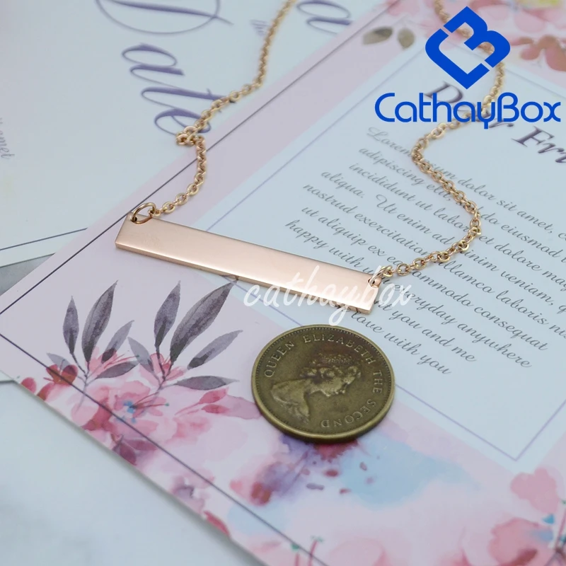 Женское ожерелье с подвеской из нержавеющей стали золотого цвета розового