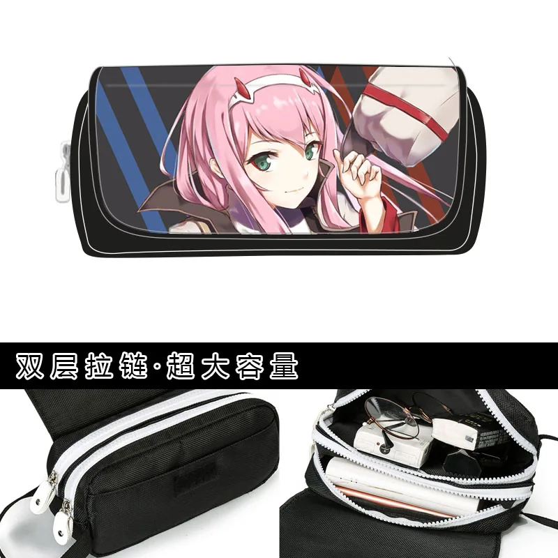 Чехол для карандашей с аниме солидный в Фране два Студенческая сумка ручек на