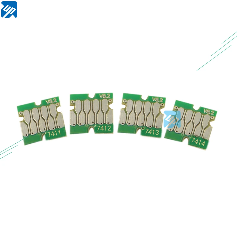 До 10 комплектов T7411-T7414 один раз чип для Epson F6000 F7000 F6070 F7070 F7100 F7170 F6200 F7200 F9200 чернильный чип для картриджей