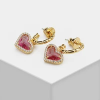 amorita boutique zircon heart fashion women drop earrings
