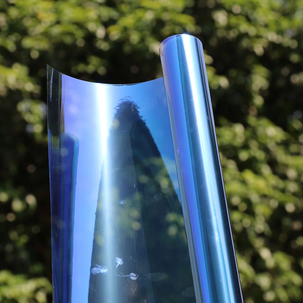 

Пленка на окно SUNICE 55% VLT, наклейка на стекло синего цвета с разными углами, Солнцезащитный оттенок Хамелеон для домашнего здания, автомобиля, ...