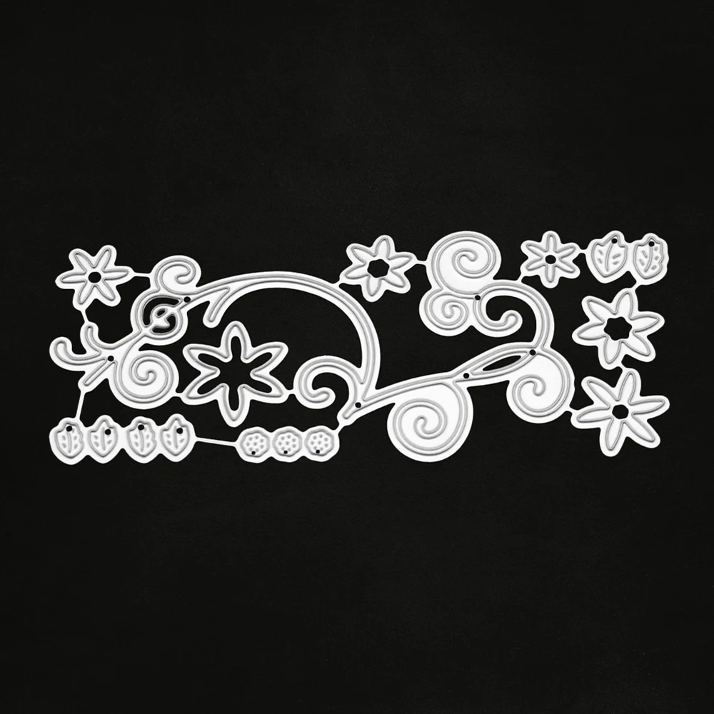 Flower Lace Border Art Paper Embossing Die Cards Cut Dies Stencil for Photo Album Scrapbooking DIY Decoration | Дом и сад