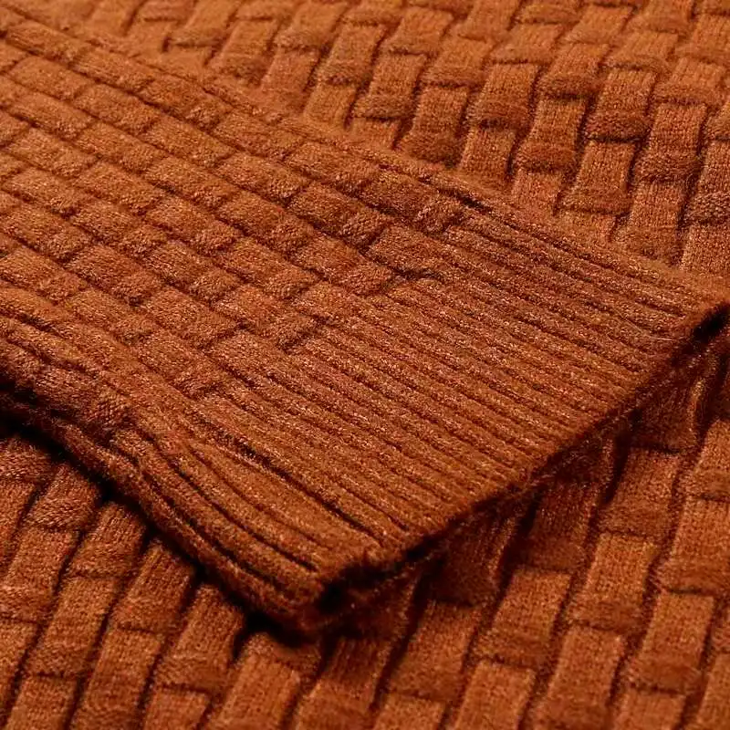 

Yuppy Soul Sexy Slim Fit O-Neck Sweater Male High Street Pleated Sweaters Pullover Solid Color Long Sleeve Knitted Pullovers