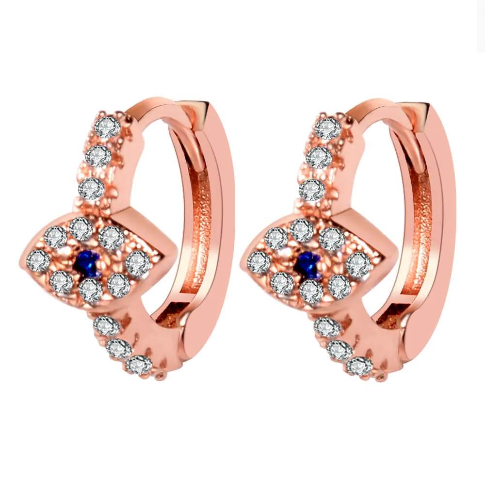 

Модные серебряные, розовые, золотые серьги-кольца с демоном и злыми глазами, маленькие серьги-кольца для женщин вечерние шпильки для пирсин...