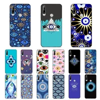 yndfcnb lucky eye blue evil eye print phone case for huawei y 6 9 7 5 8s prime 2019 2018 enjoy 7 plus