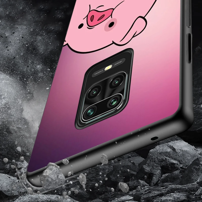 

Cute Pink Kawai Pig For Xiaomi Redmi Note10 10S 9T 9S 9 8T 8 7 6 5A 5 4 4X Prime Pro Max Black Phone Case