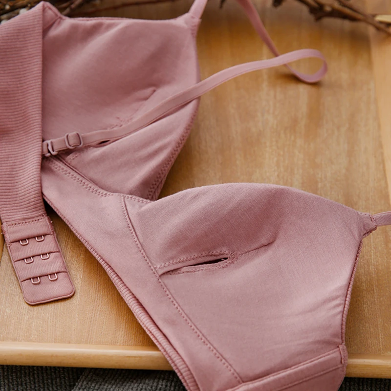 Женский розовый сексуальный бюстгальтер топ мягкий беспроводной с хлопковой