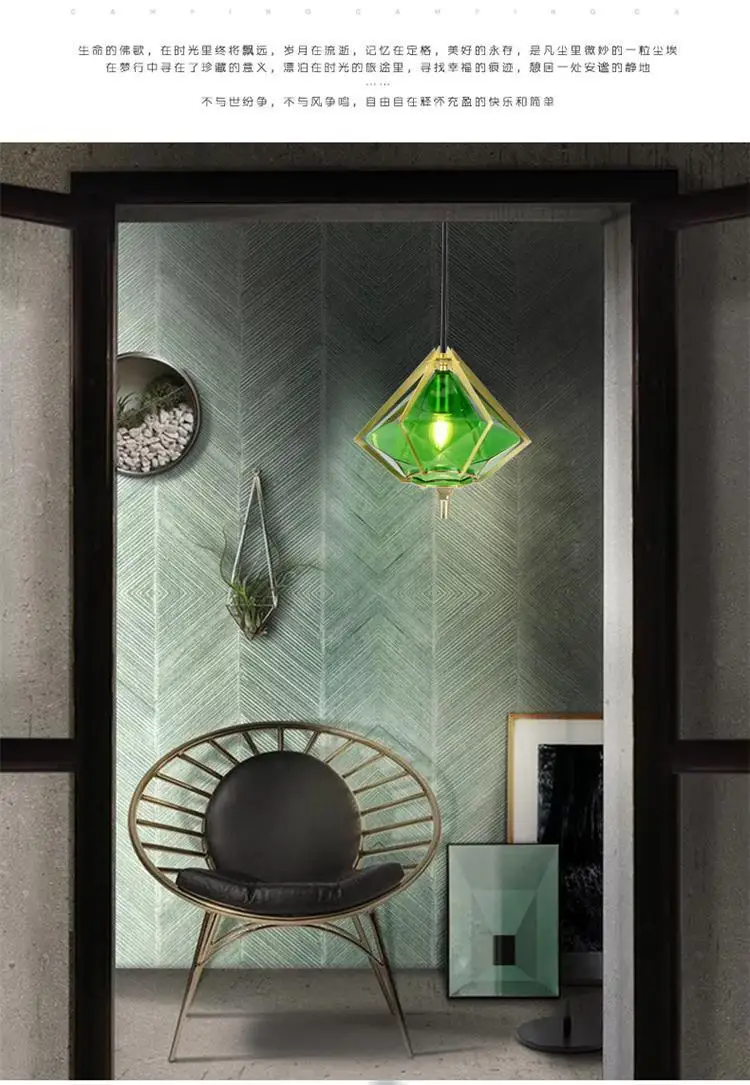 Современная подвесная светодиодная лампа простой современный светильник в