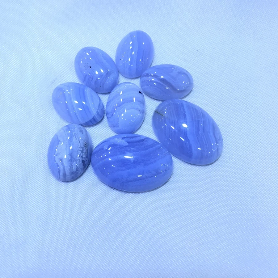 Оптовая продажа 5 шт./партия натуральные синие кружевные Агаты халцедоновые