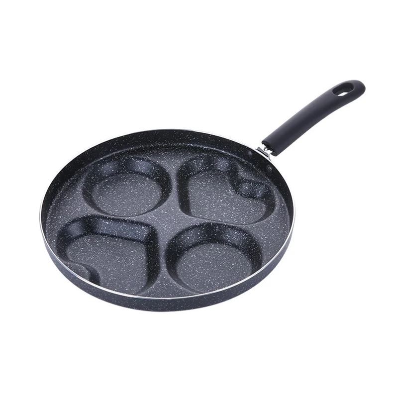 

Four-hole Kitchen Omelet Pans Thickened Non-stick Egg Frying Pot Breakfast Cooking Ham Tools Cookware Pancake Pan Without Cover