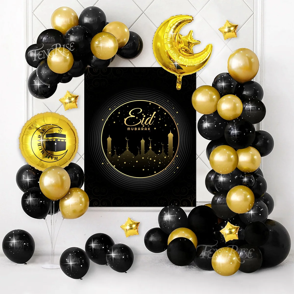 

EID Mubarak Balloons Ramadan Kareem Decorations For Home Islamic Muslim Party Decorations Eid Al Adha Moon Star Ramadan Supplies