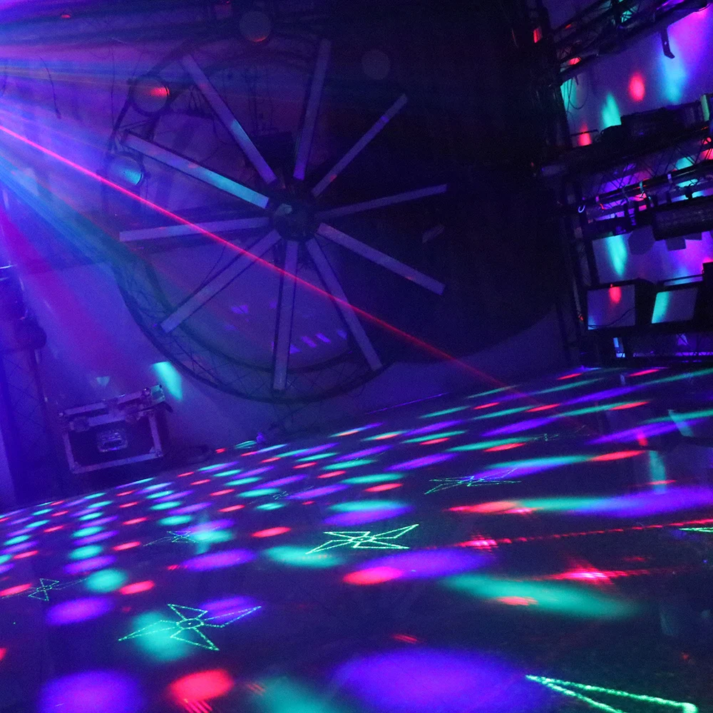 RGB LED Stage Lights Moving Head Disco Balls Laser Projector Par DJ Party Color Music Lights Controller proyector navidad luces