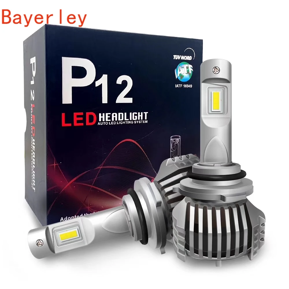 Высокая яркость 2 шт. P12 Автомобильный светодиодный головной светильник 90W 13000LM