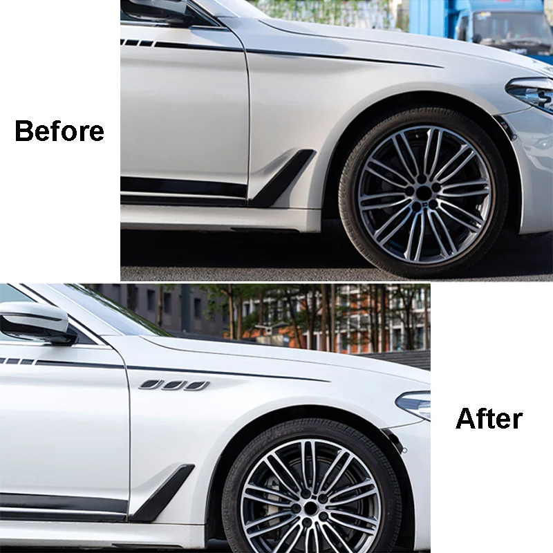 

Car Styling 3D Shark Gill Car Side Fake Vent Sticker Metal Chrome Fine Decoration Modified Car Styling Popular Sticker