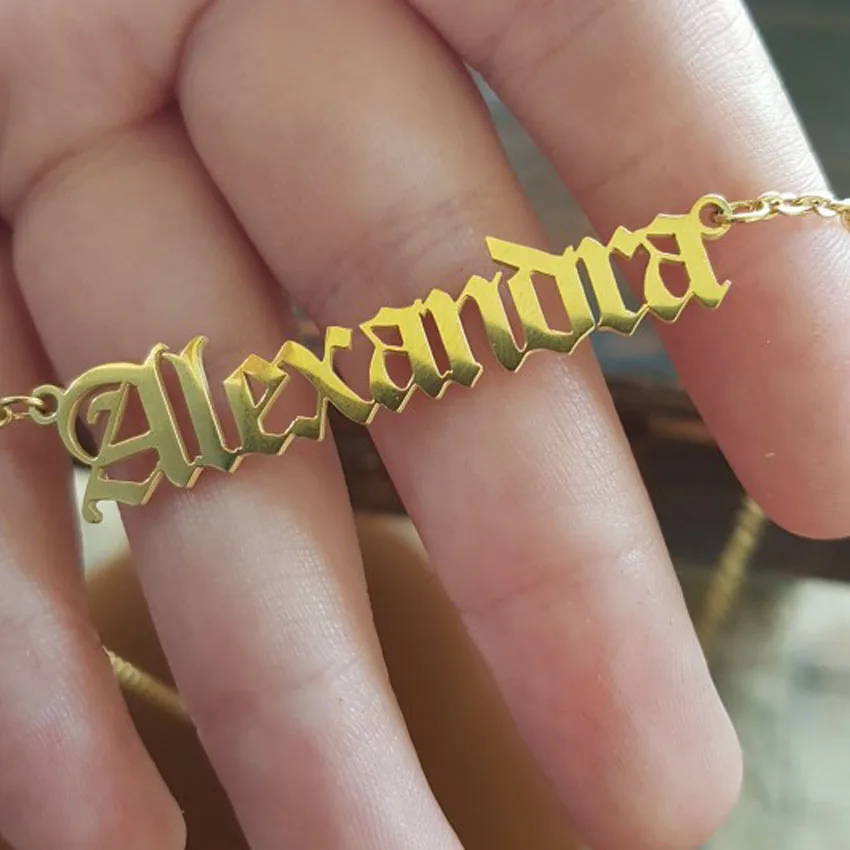 Индивидуальное модное ожерелье с именем из нержавеющей стали