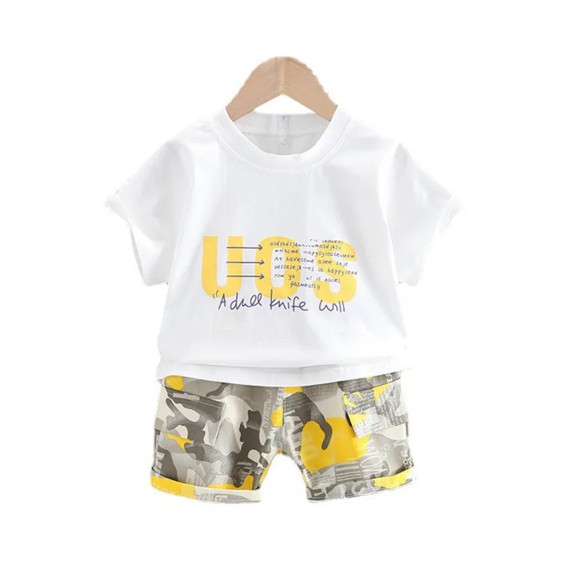 

New Summer Baby Girls Clothes For Boys Sports T-Shirt Shorts 2Pcs/Sets Toddler Fashion Costume Children Clothing Kids Tracksuits