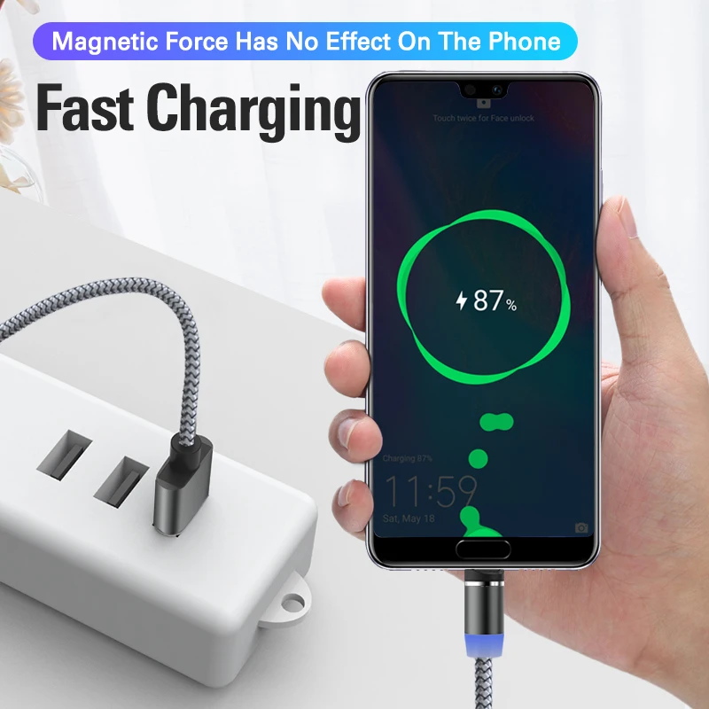 Кабель для зарядки магнитный Posugear USB Type A/ Micro USB/ C/ Lightning 2.4A|Кабели мобильных
