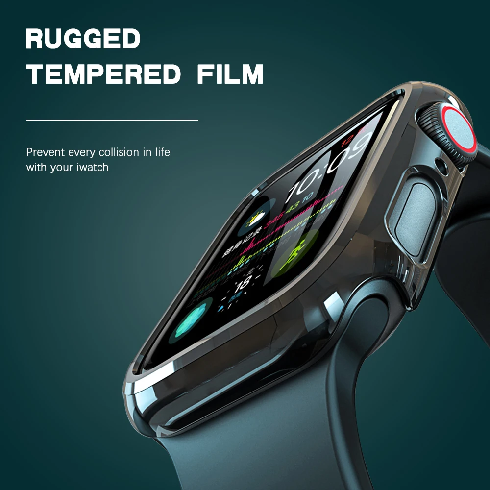 

Glass+Cases For Apple Watch Series SE 654321 44mm 40mm Smart iWatch 42mm 38mm 360 Full Bumper Screen Protector+Cover Accessories