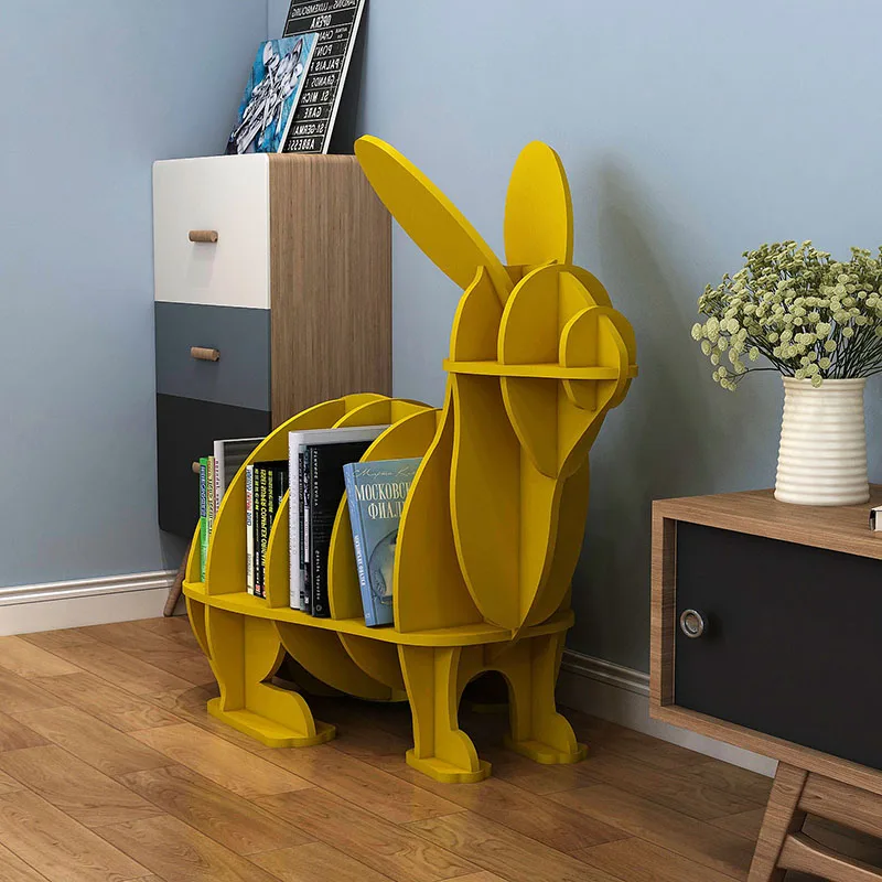 

NEW2021Rabbit-Shaped Children Book Rack Bookcase Storage Shelve Children& Bookshelf For Home Shop Kindergarten School Decoration