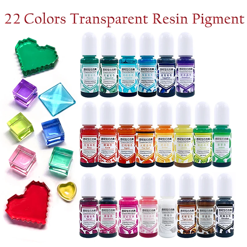 

22 Colors Crystal Epoxy UV Resin Dye Pigment Quick Dry Resin Adhesive Glue for Homemade DIY Jewelry Making Crafts Accessories