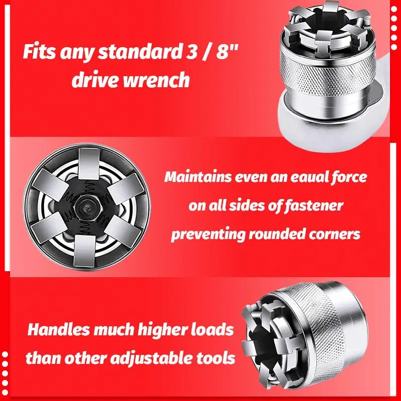 

Universal Torque Wrench Head Set Socket Sleeve 7-19mm Power Drill Ratchet Bushing Spanner Key Magic Grip Multi Tools Dropship