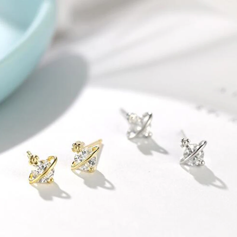 

Trendy Elegant 14K Real Gold Plated Star Earrings for Women Top AAA Shiny Zircon S925 Silver Needle Stud Jewelry Party Gift