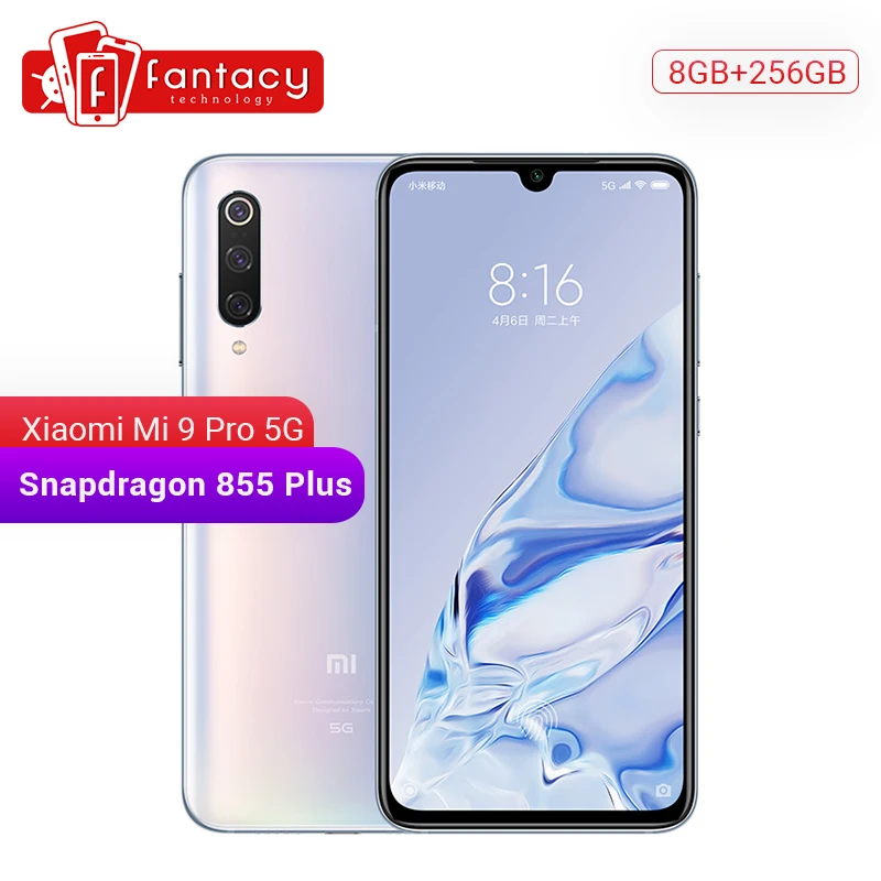 Оригинальный Xiaomi mi 9 pro Pro (5G) 8GB 256GB Смартфон Snapdragon 855 Plus 4000mAh аккумулятор 48MP Тройная