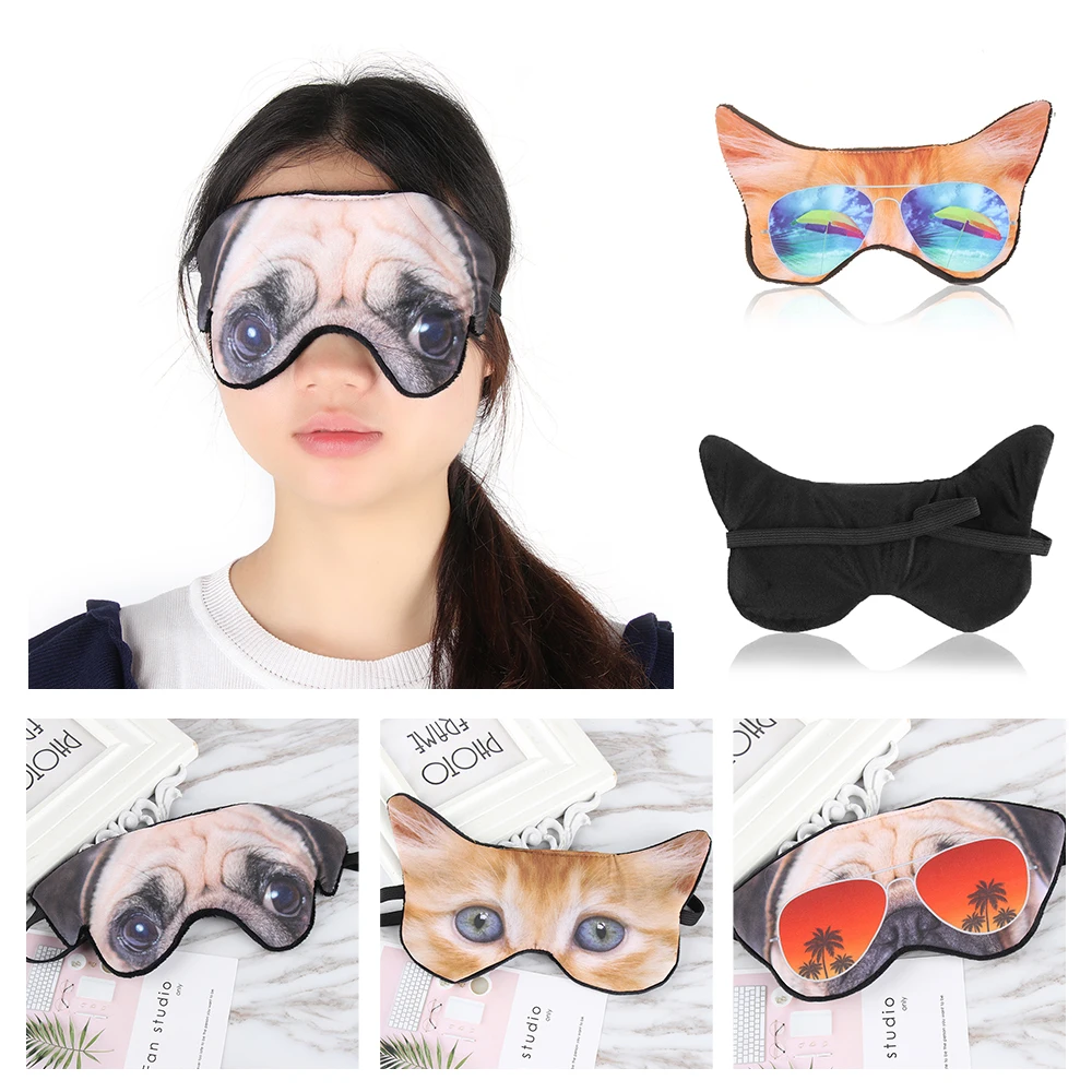 1 шт. маска для глаз с 3D принтом сна мультяшная животная тени повязка на глаза