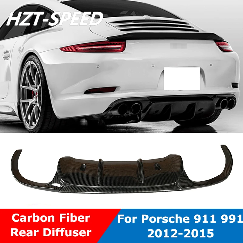 

V стиль углеродное волокно диффузор, губа на задний бампер для Porsche 911 991 991,1 991,2 GT3 2012-2015