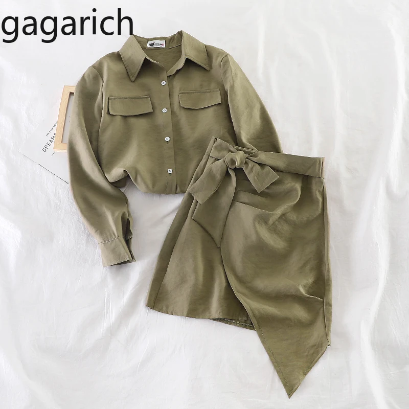 Gagarich Женский комплект из 2 предметов Женская шикарная Свободная рубашка с