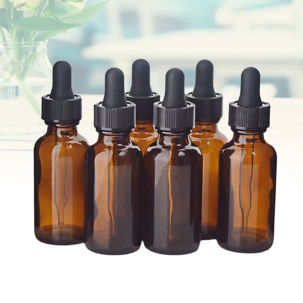 

Pack 30 Refillable Empty Amber Bottle with Dropper and Cap DIY Blends Supplies Tool Accessories Essential Oil Perfume Aroma